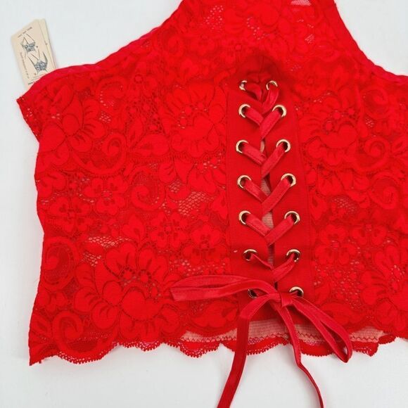 We Are HAH x Free People Top 2 Bottom Cami Blood Orange New with Tags - Picture 5 of 9
